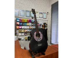 (6485) Акустическая Гитара Мини Джамбо Супер для Обучения на металлических струнах-foto3