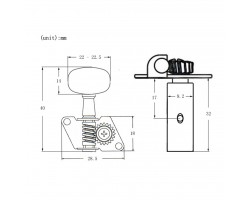 Раздельные Колки для классической гитары 3L3R-foto3